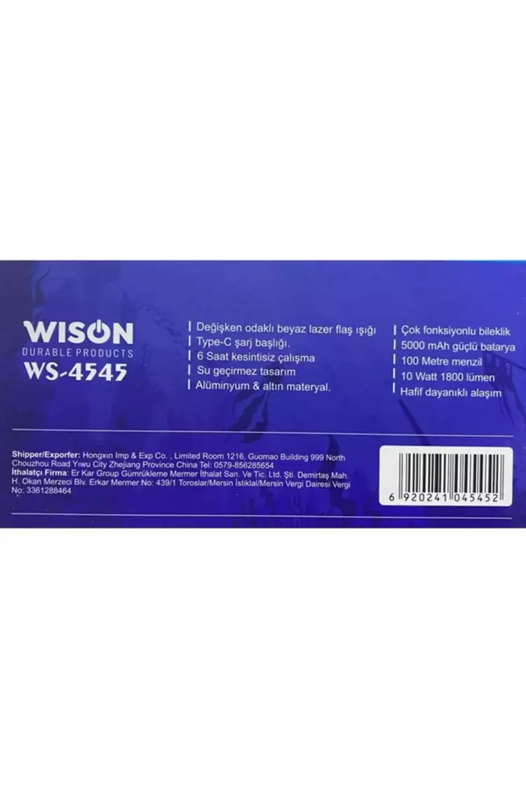 Wison Ws-4545 1800 Lümen 10 W Profesyonel Dalış Feneri