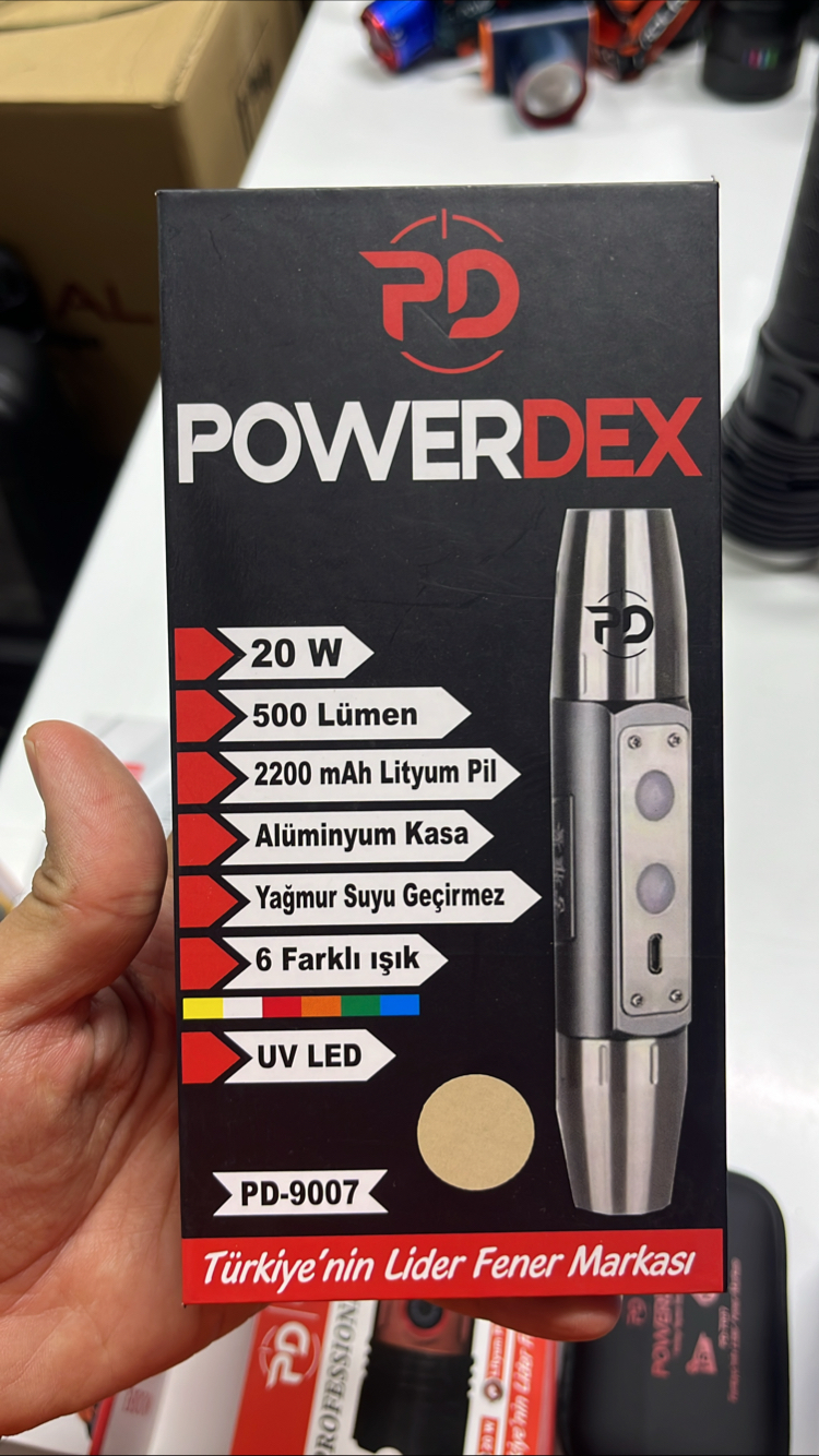 Powerdex Pd-9007 500 Lümen Ultraviyole LED Şarjlı Fener