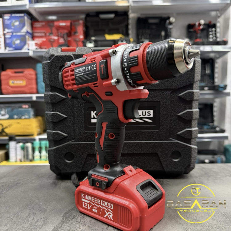Kimmeer  Plus 12V Darbeli Şarjlı Matkap 24 Parça