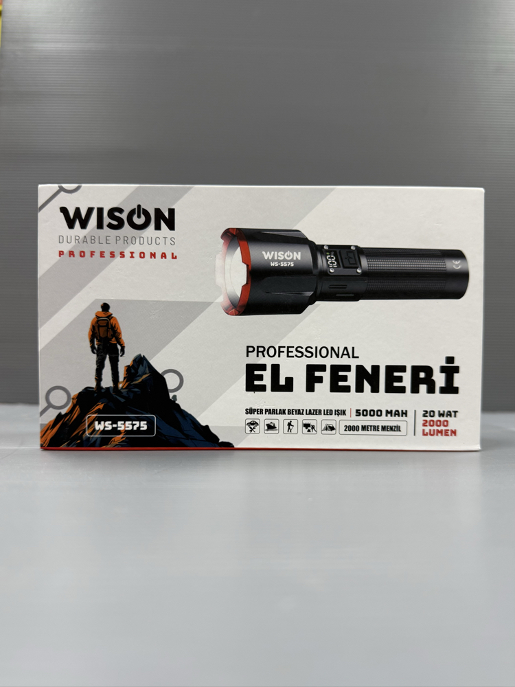Wison Ws-5575 Şarjlı Profesyonel El Feneri