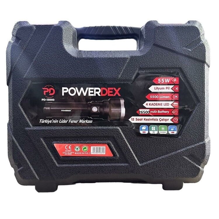 Powerdex Pd-13000 5500 Lümen Profesyonel El Feneri