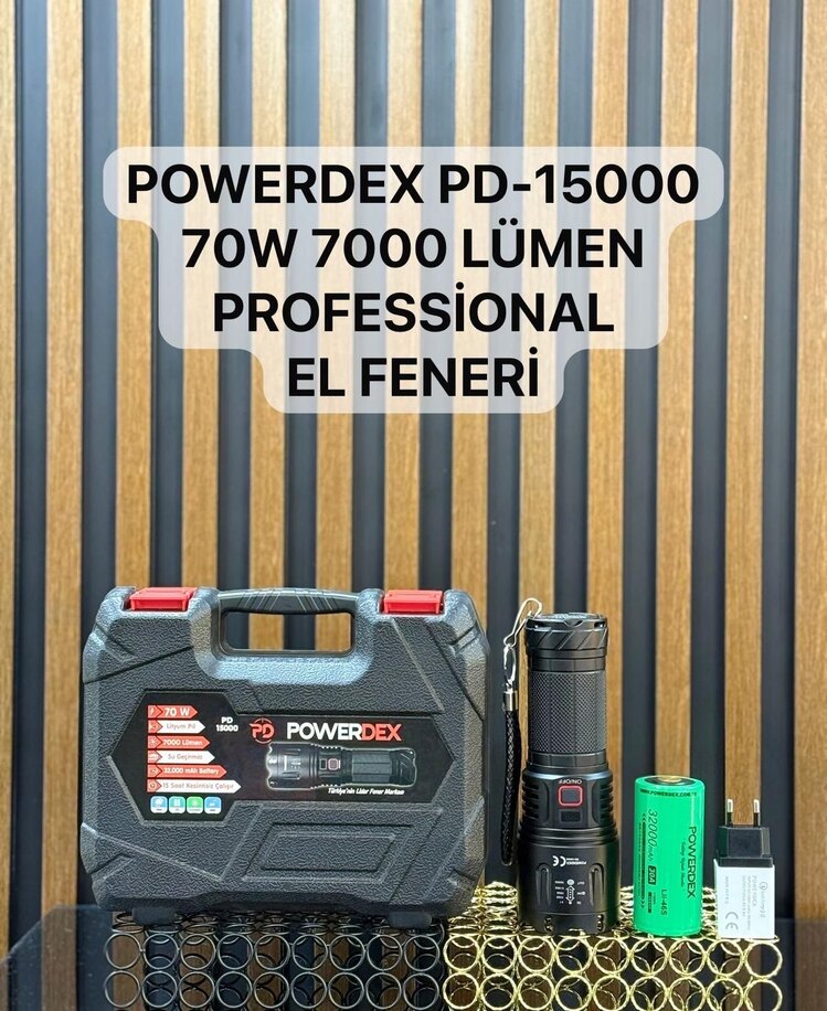 Powerdex Pd-15000 7000 Lümen Profesyonel El Feneri 