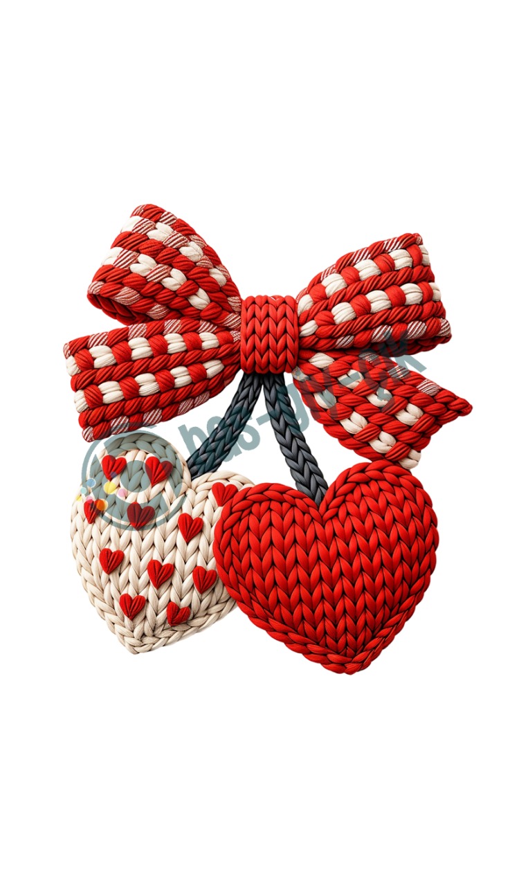 ÖRME KALP KİRAZ KURDELE 12 CM