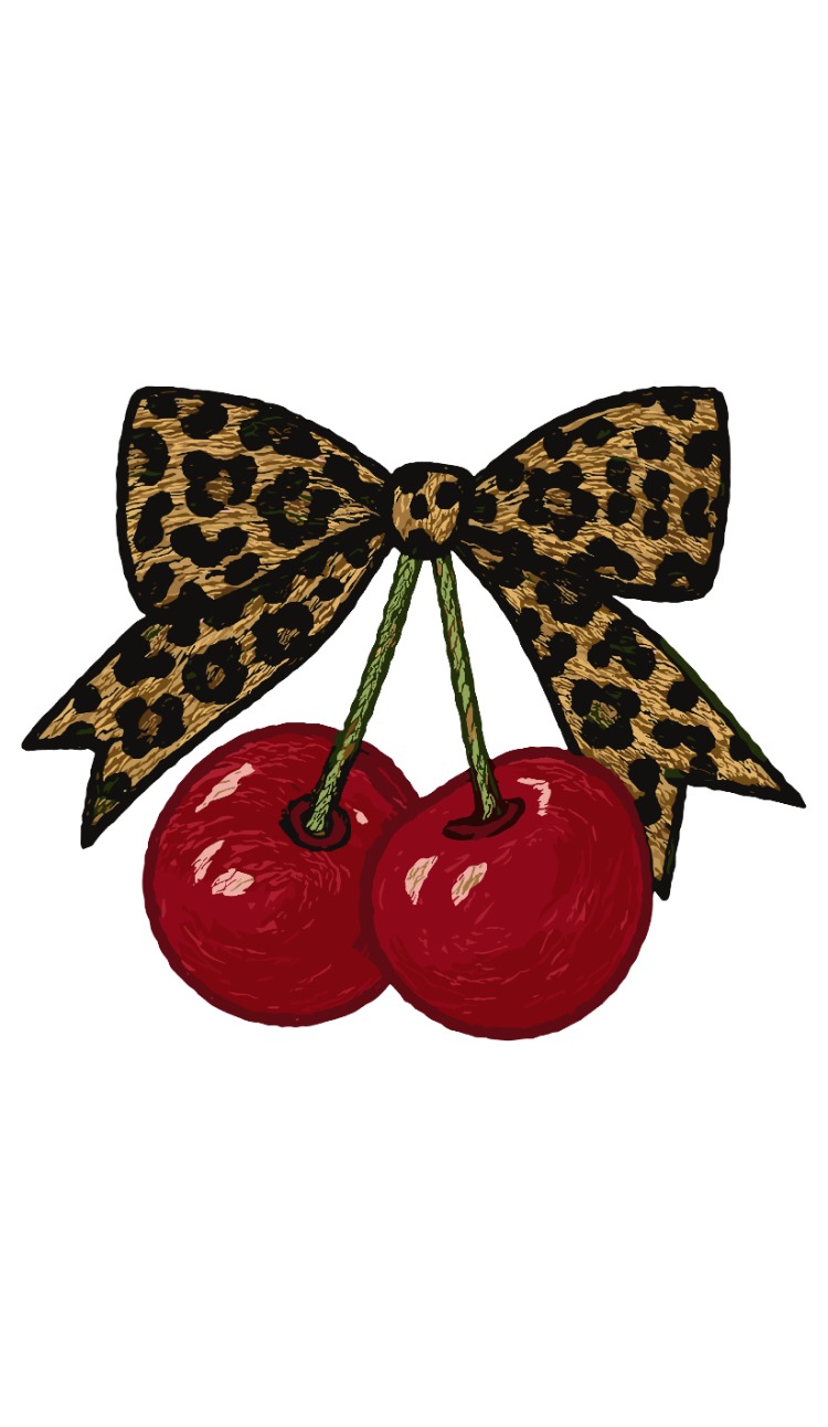 KİRAZLI LEOPAR KURDELE EN 25 CM