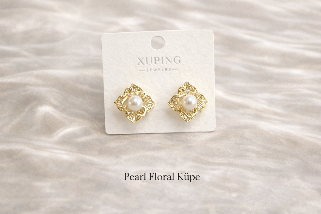 Pearl Floral Küpe