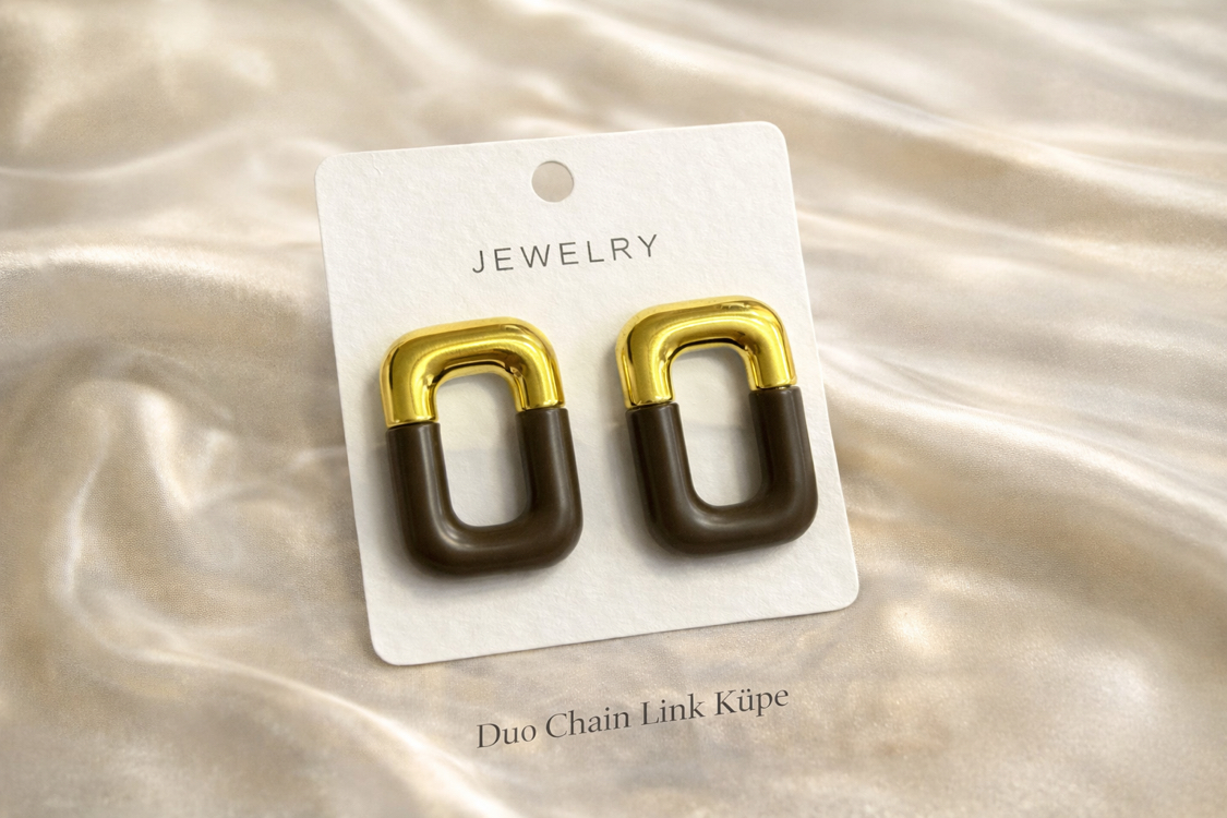 Duo Chain Link Küpe