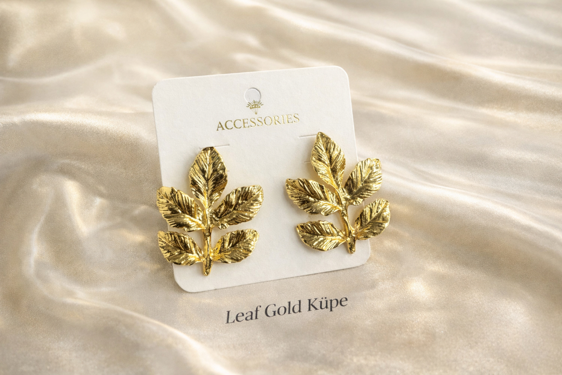 Leaf Gold Küpe