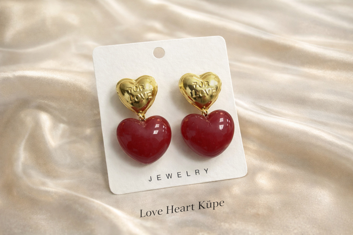 Love Heart Küpe