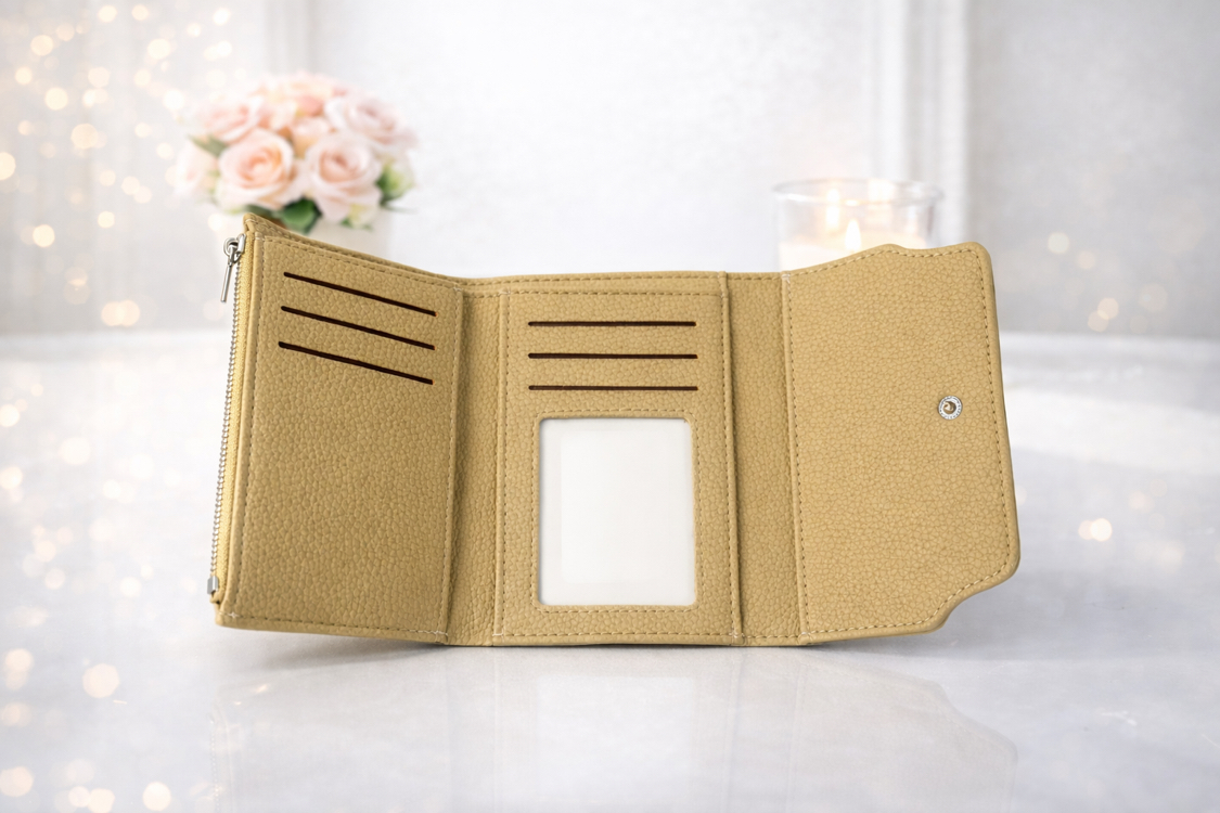 Elegant Beige Kadın Cüzdan