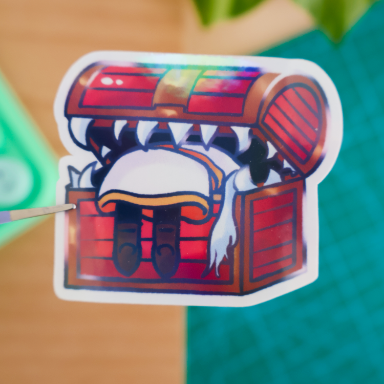 Frieren Chest Monster Hologram Sticker