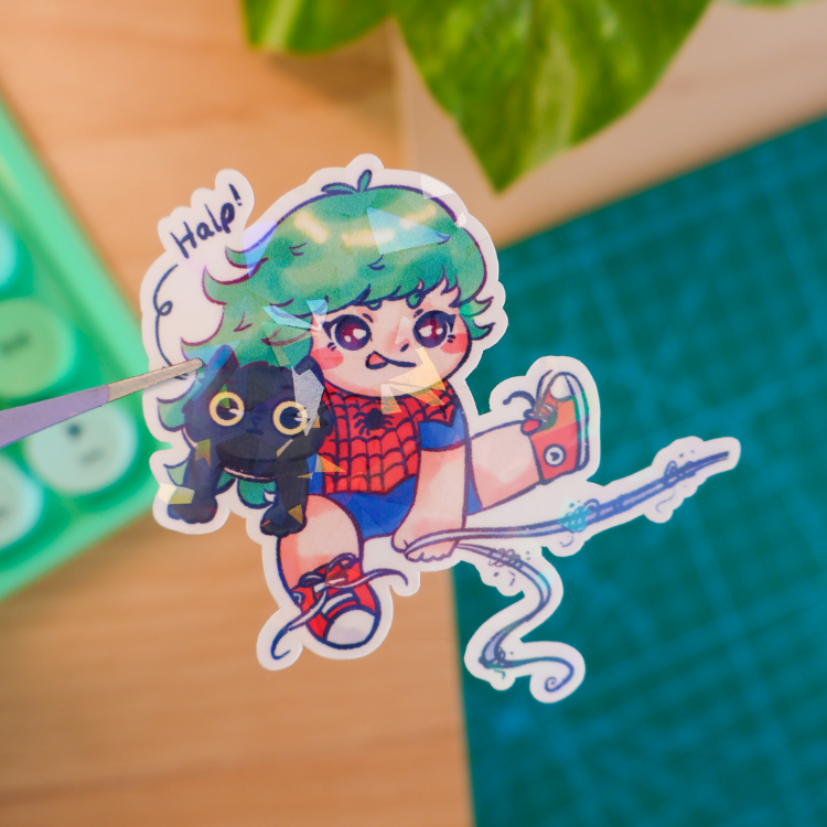 Spidey-Basia Hologram Sticker