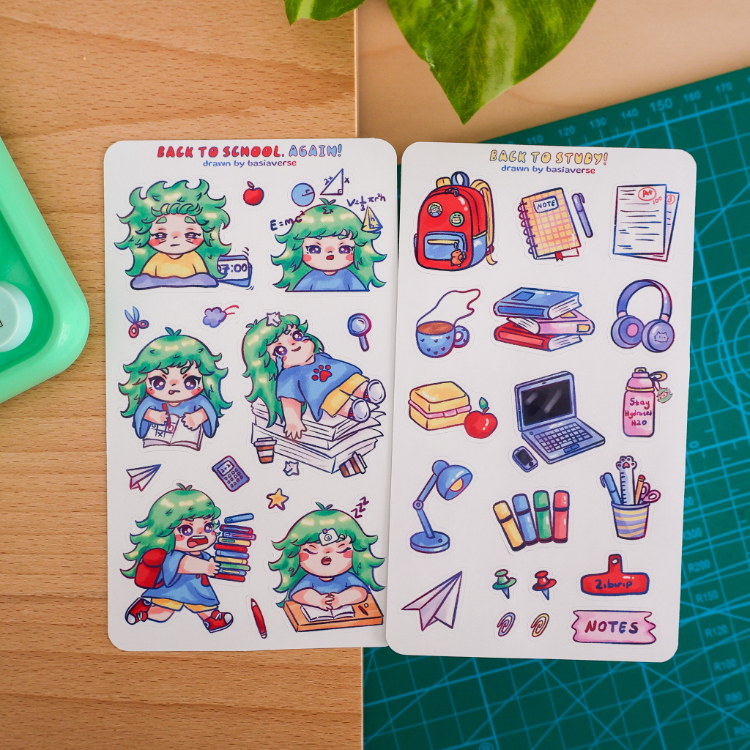 Back To School Sticker Sayfaları