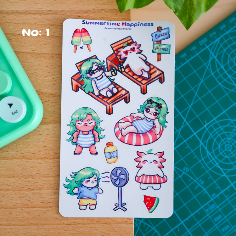 Summer Vibe Sticker Sayfaları