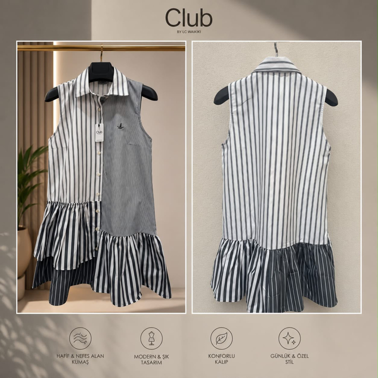 Grili Beyazlı Club Elbise