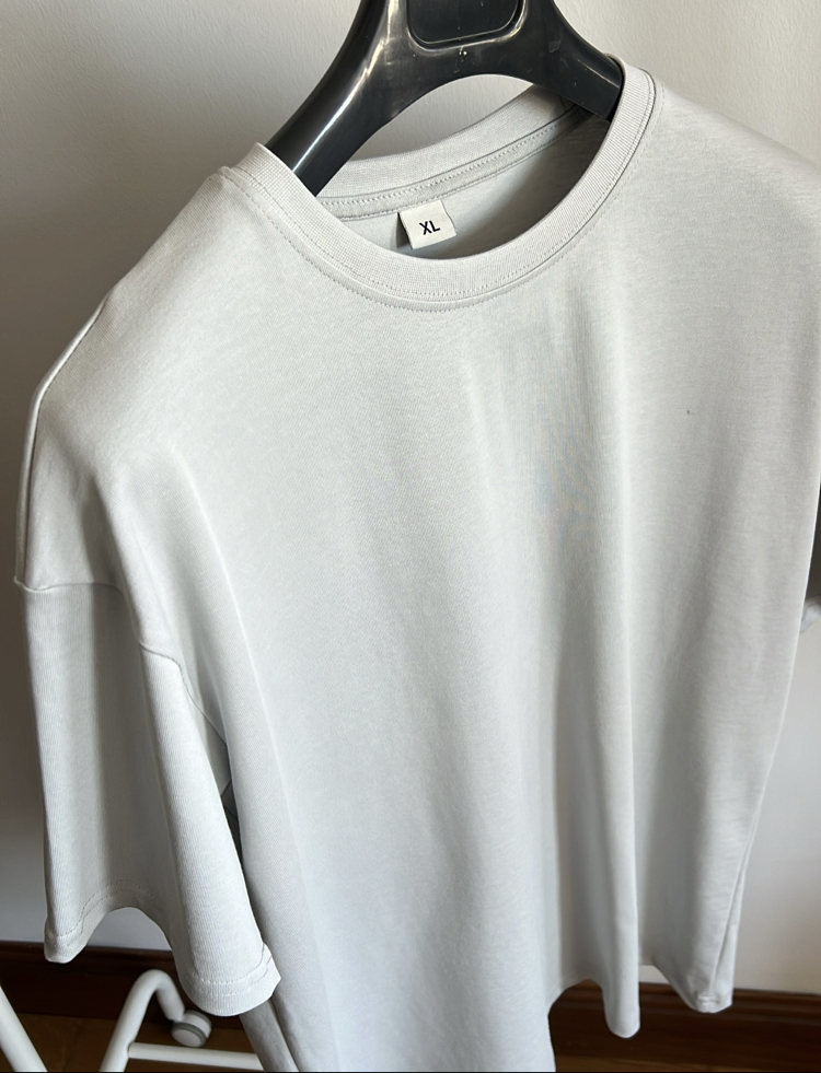 Açık Gri Basic Oversize 
