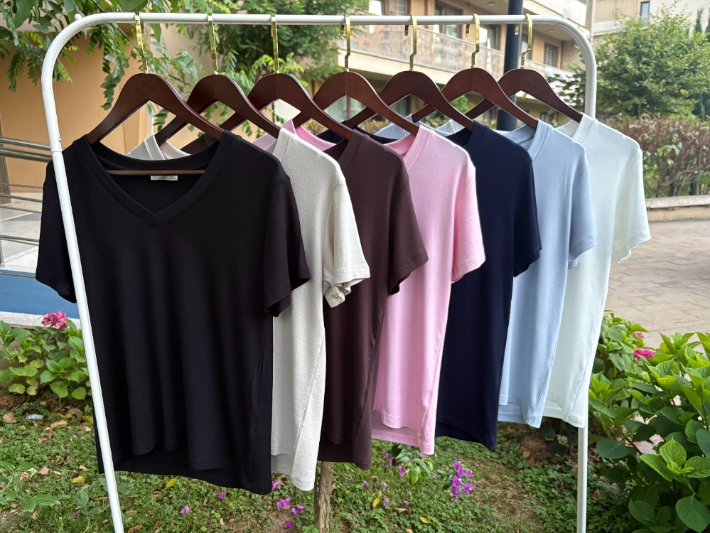 Premium Relax Fit V Yaka Tişört Siyah