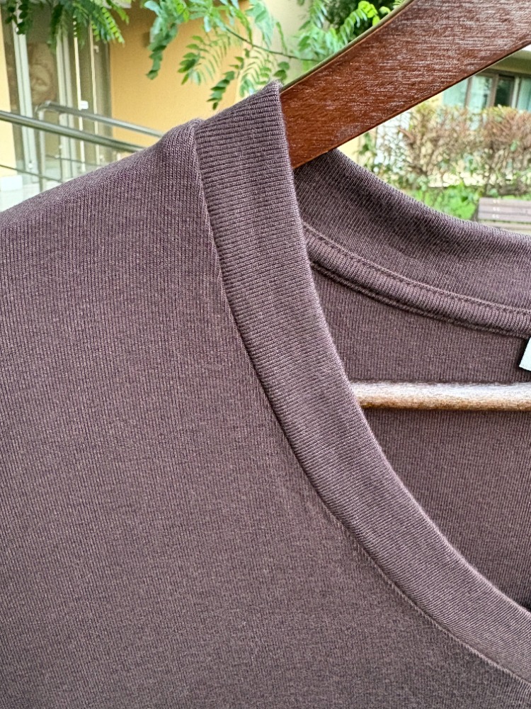 Premium Relax Fit V Yaka Tişört Acı Kahve 