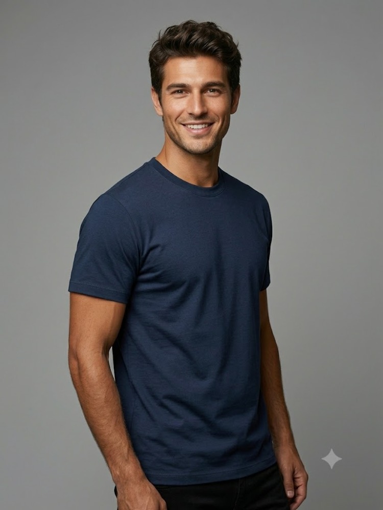 Premium Eternal Erkek- Lacivert Basic Tişört