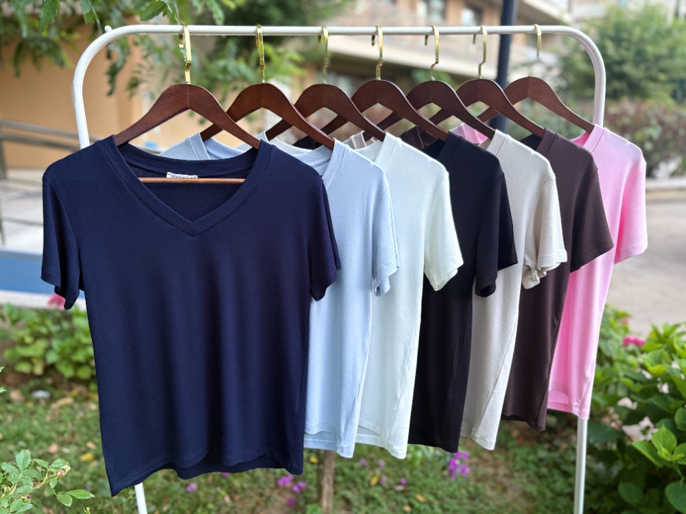 Premium Relax Fit V YakaTişört Lacivert