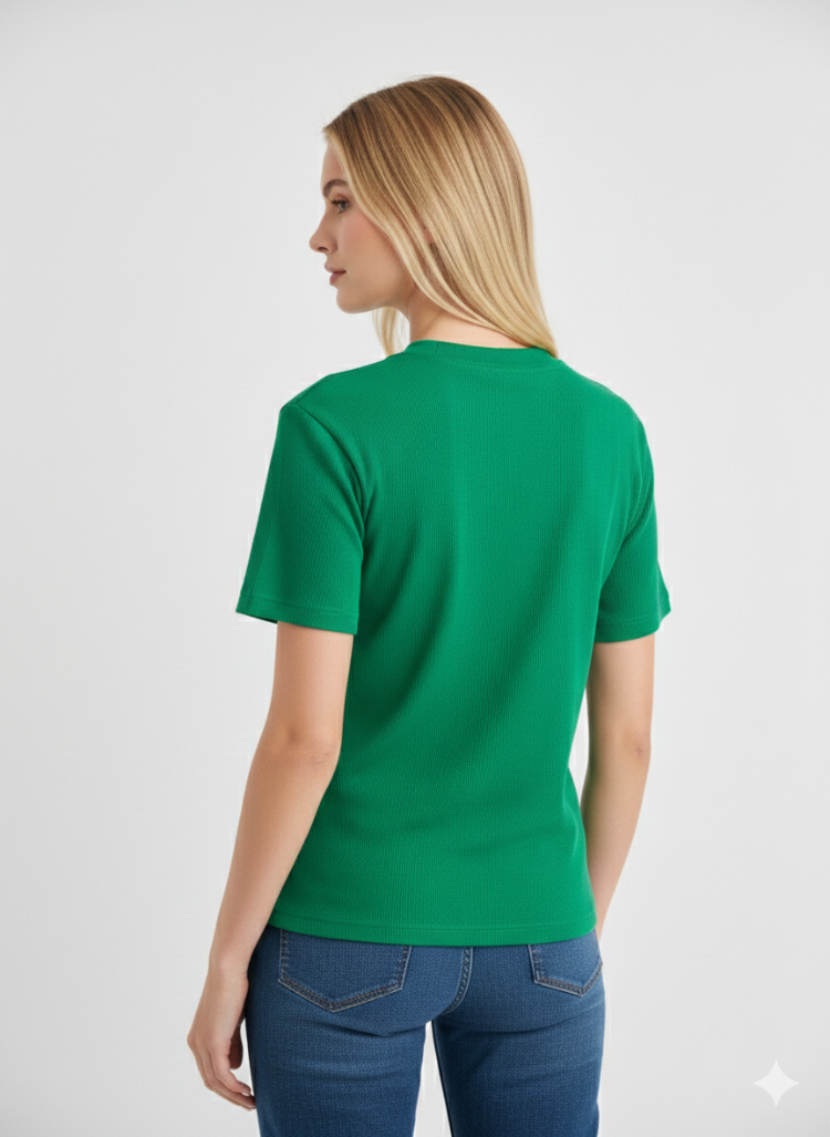 Premium Heavy Unisex Benetton Yeşili Basic Tişört