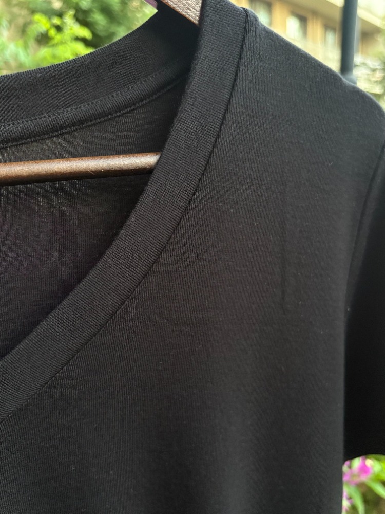 Premium Relax Fit V Yaka Tişört Siyah