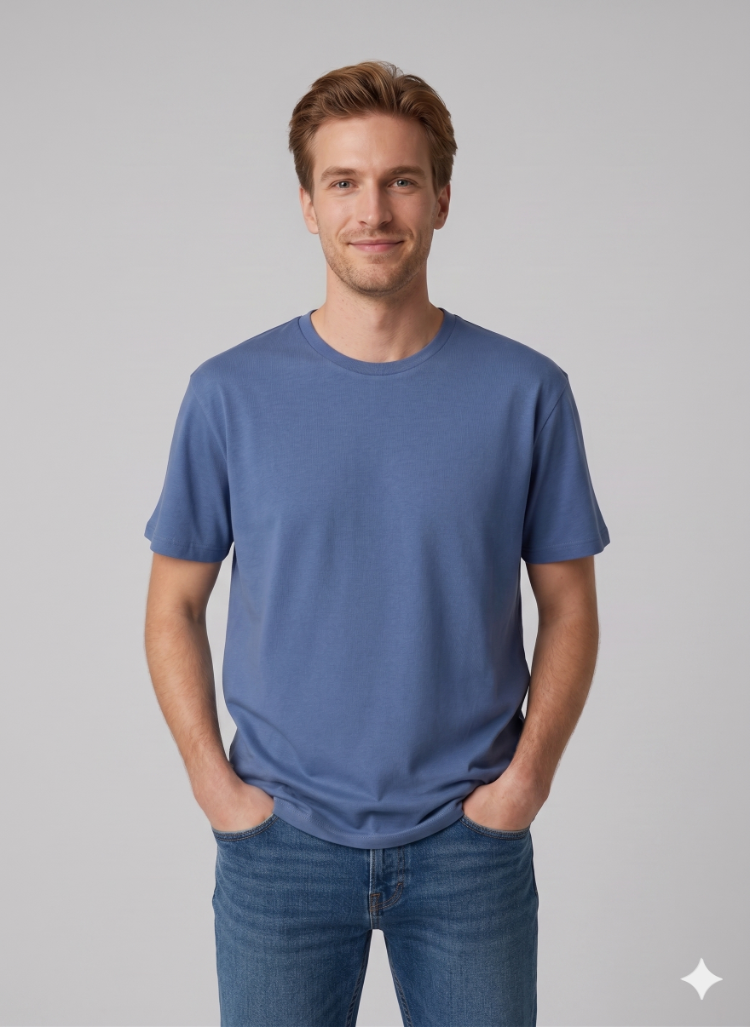 Premium Touch Lacivert Basic Tişört