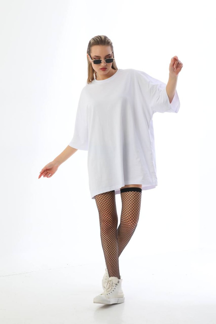 Premium Heavy Unisex Beyaz Oversize Tişört
