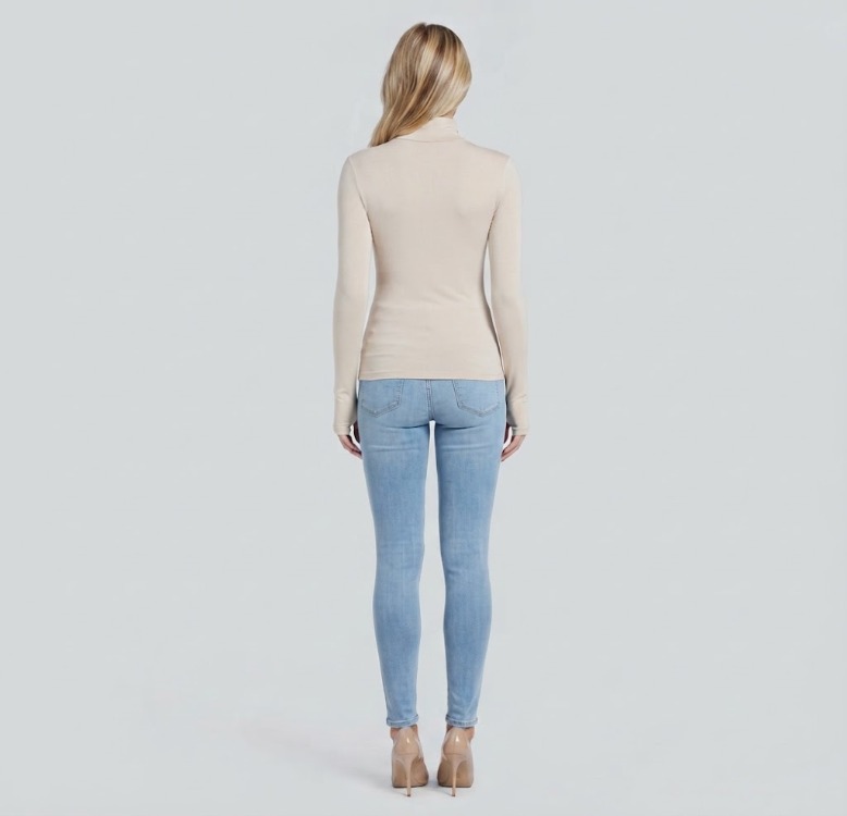 Premium Fit Uzun Kollu Çımalı Dik Yakalı Bej Body