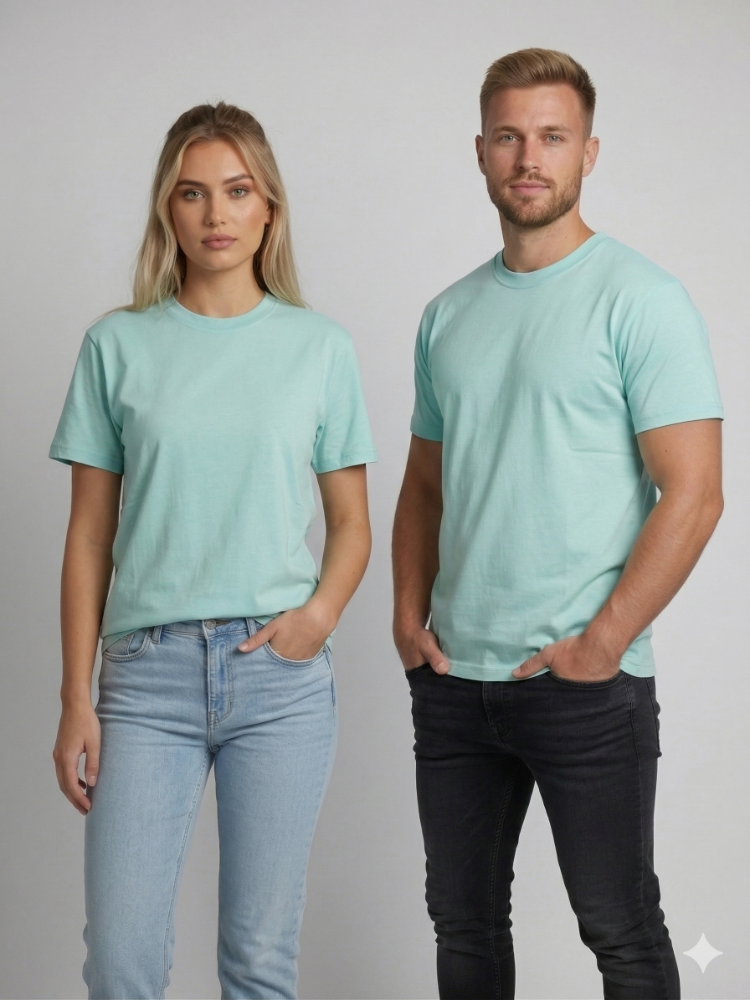 Premium Heavy Unisex Mint Basic Tişört