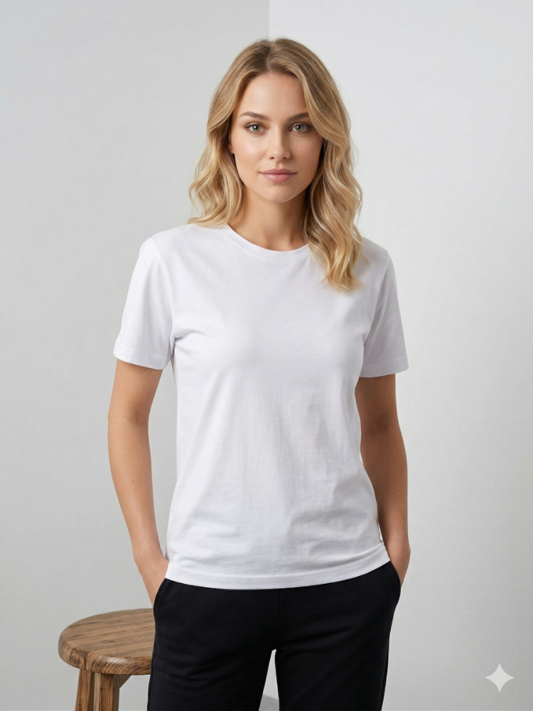 Premium Heavy Unisex Opak/ Kar Beyaz Basic Tişört