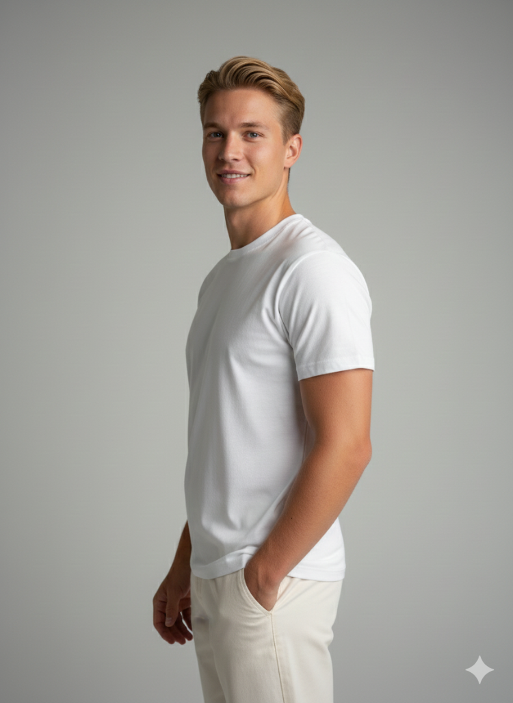 Premium Heavy Unisex Opak/ Kar Beyaz Basic Tişört
