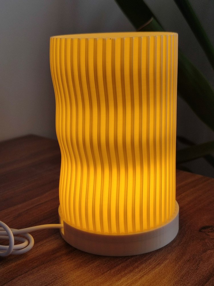 Modern Dalga Desenli LED Gece Lambası
