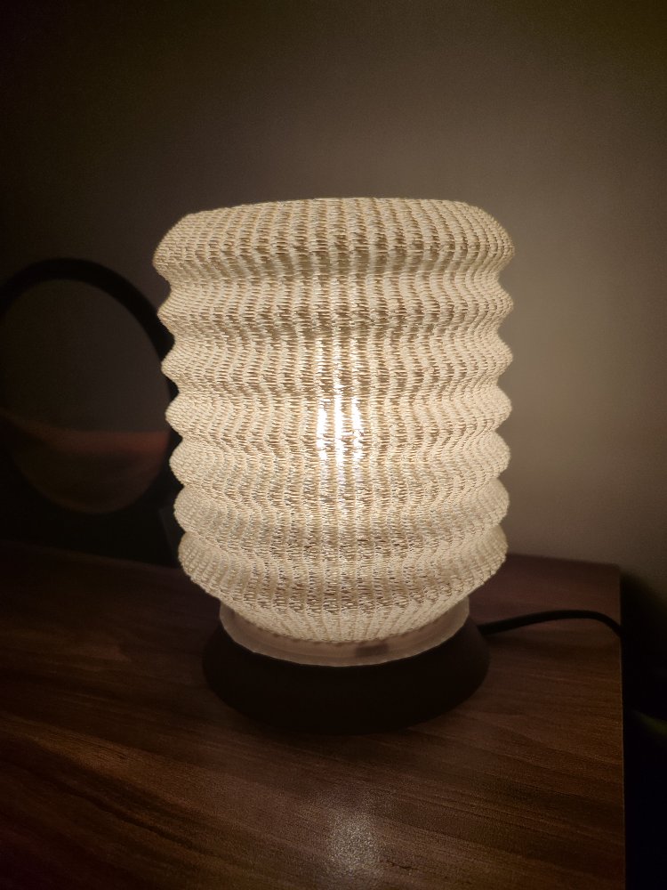 3D Baskı Örgü Desenli Masa Lambası Gece Lambası Abajur Dekoratif Aydınlatma