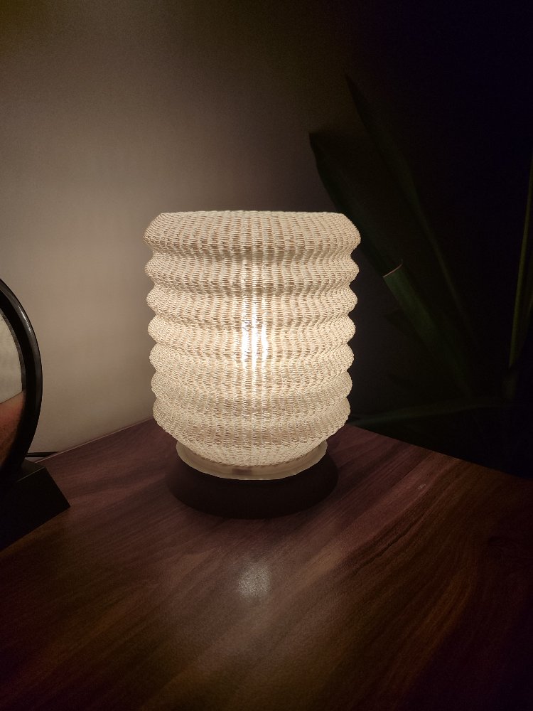 3D Baskı Örgü Desenli Masa Lambası Gece Lambası Abajur Dekoratif Aydınlatma