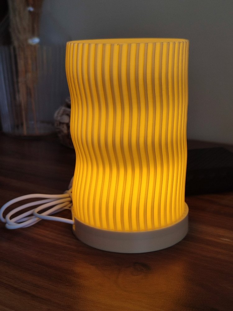 Modern Dalga Desenli LED Gece Lambası