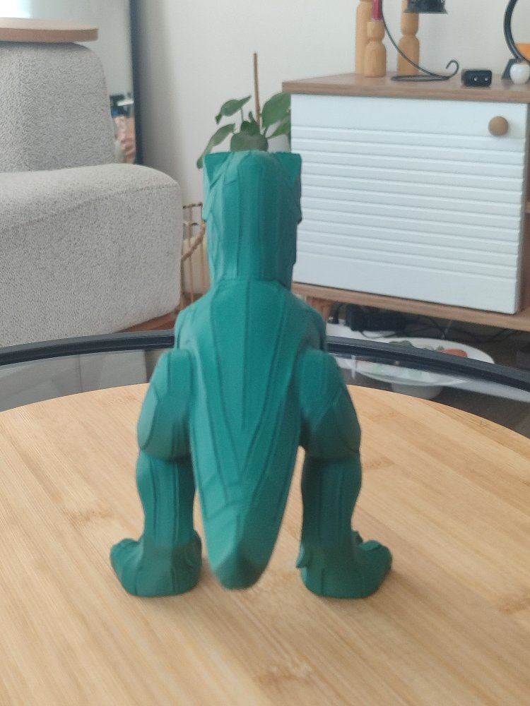3D Baskı Low Poly T-Rex Dinozor Figürü - 20cm Yeşil Dekor Hediye