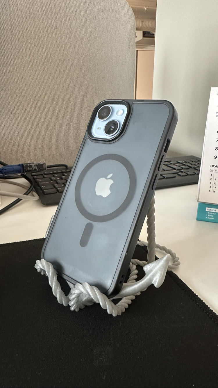 Çapa Tasarımlı Telefon Standı – Deniz Temalı Masa Üstü Telefon Tutucu