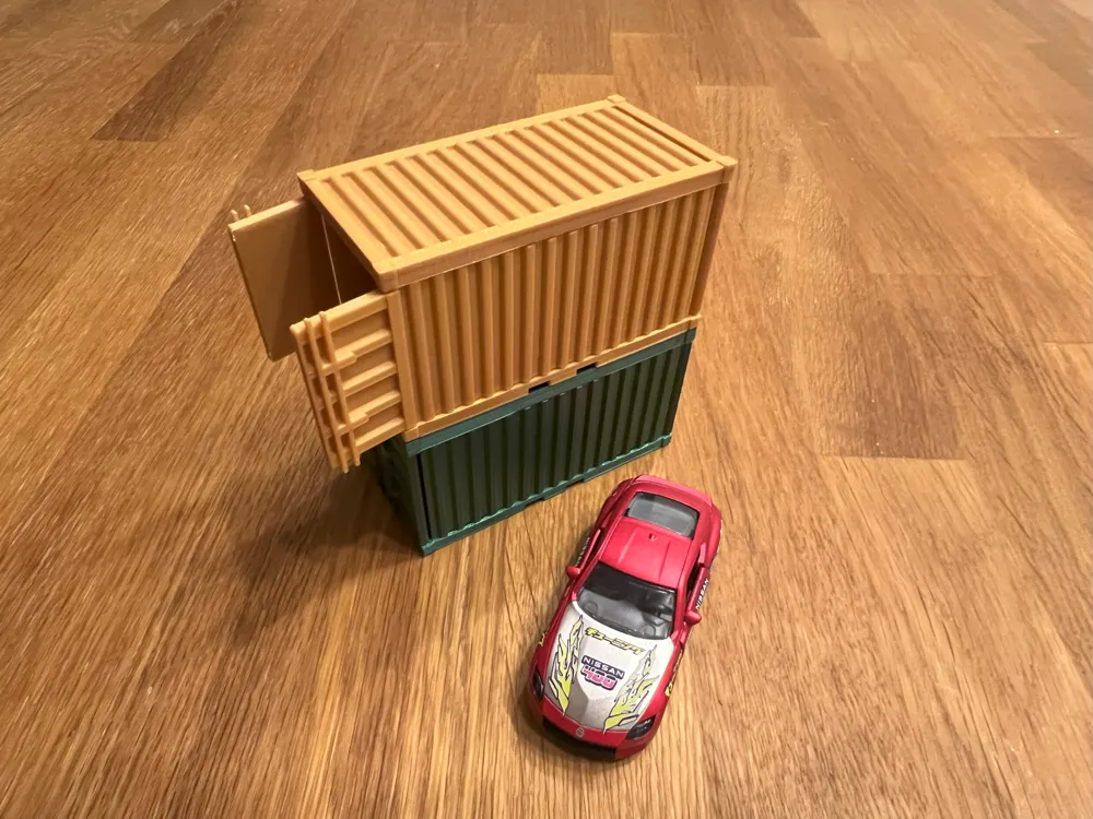 1:64 Model Araçlar İçin Konteyner Garaj ve Sergileme Kutusu
