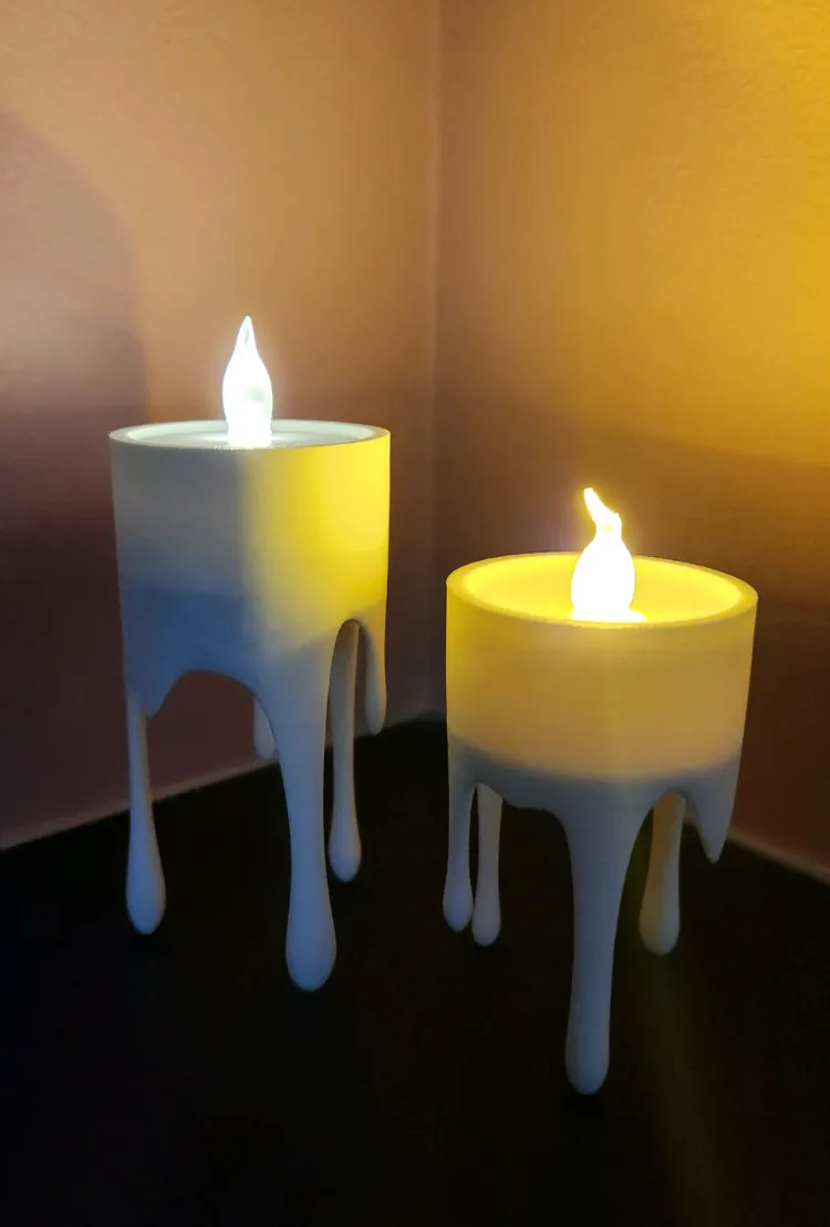 Damla Formlu Minimalist İkili Mumluk Seti | Modern Dekorasyon