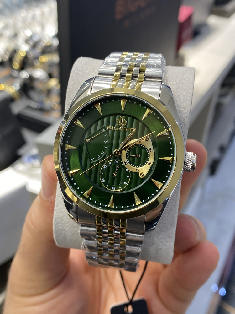 Bigotti Milano Gold Yeşil Erkek Kol Saati