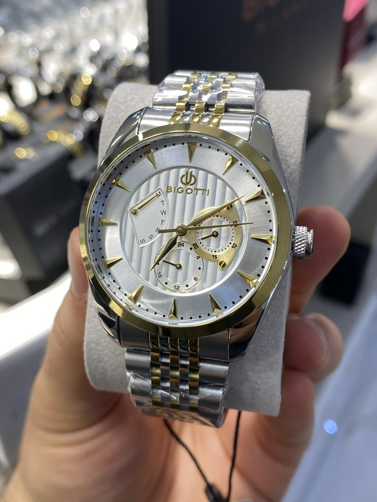 Bigotti Milano Gold Beyaz Erkek Kol Saati