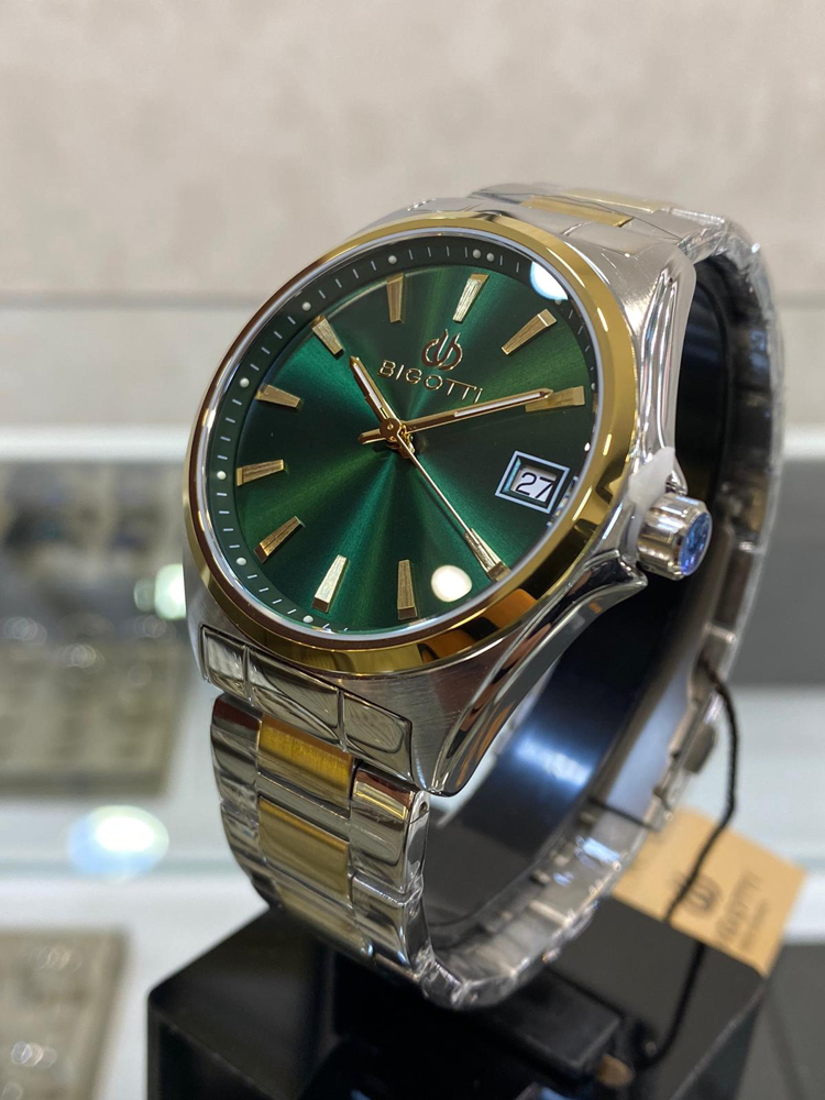 Bigotti Milano Erkek Kol Saati Yeşil Gold BG48108