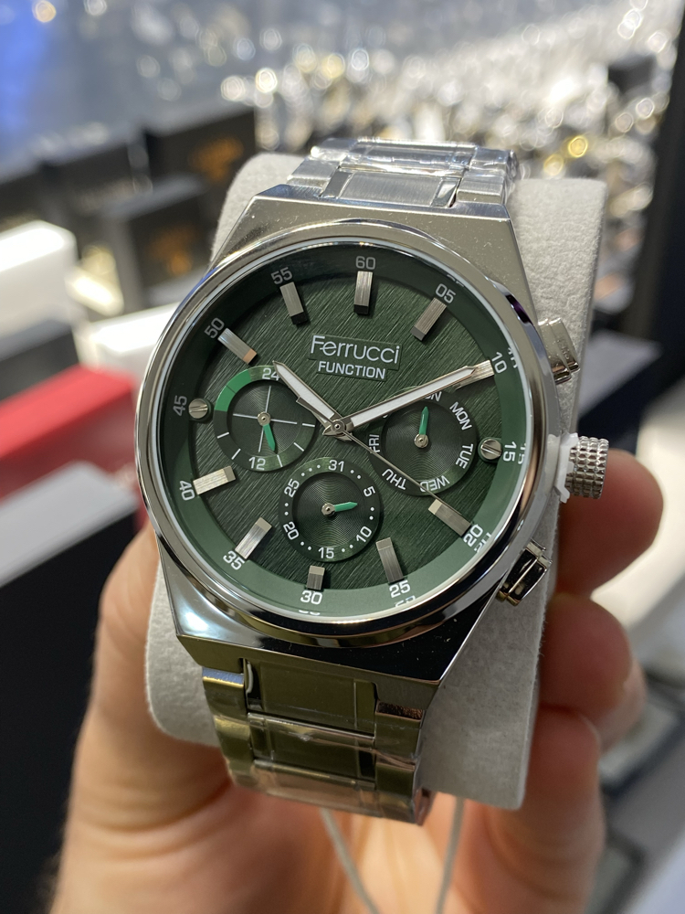 Ferrucci Function Erkek Fonksiyonlu Kol Saati Yeşil Kadran