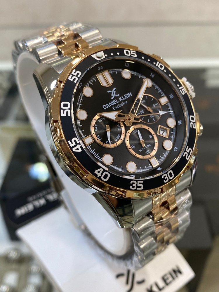 Daniel Klein Exclusive Rose Siyah Erkek Kol Saati Fonksiyonlu