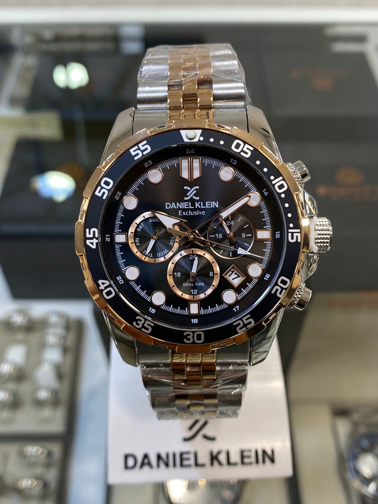 Daniel Klein Exclusive Rose Siyah Erkek Kol Saati Fonksiyonlu