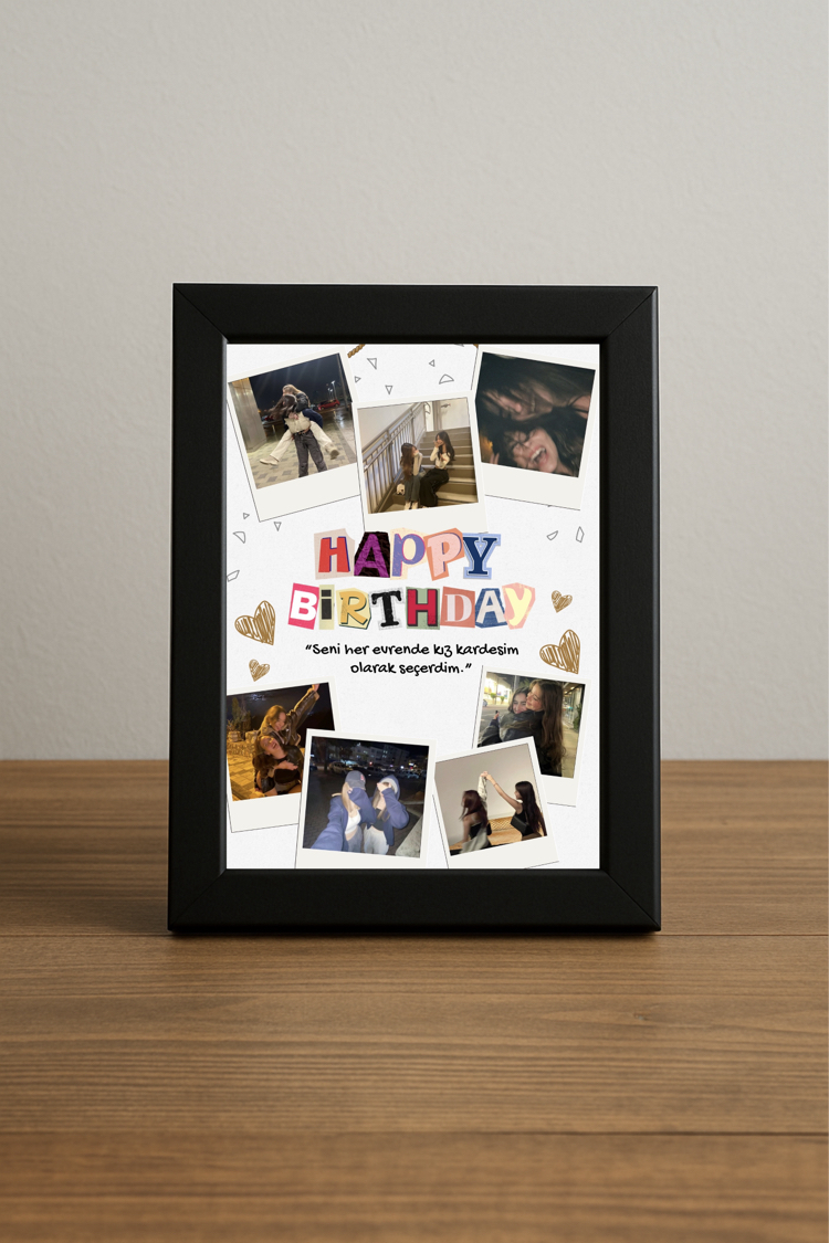 Happy Birthday yazılı Tablo
