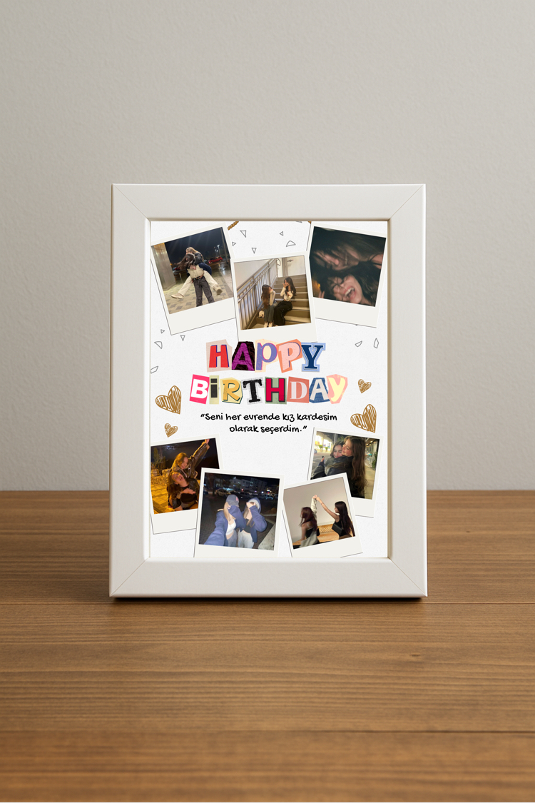 Happy Birthday yazılı Tablo