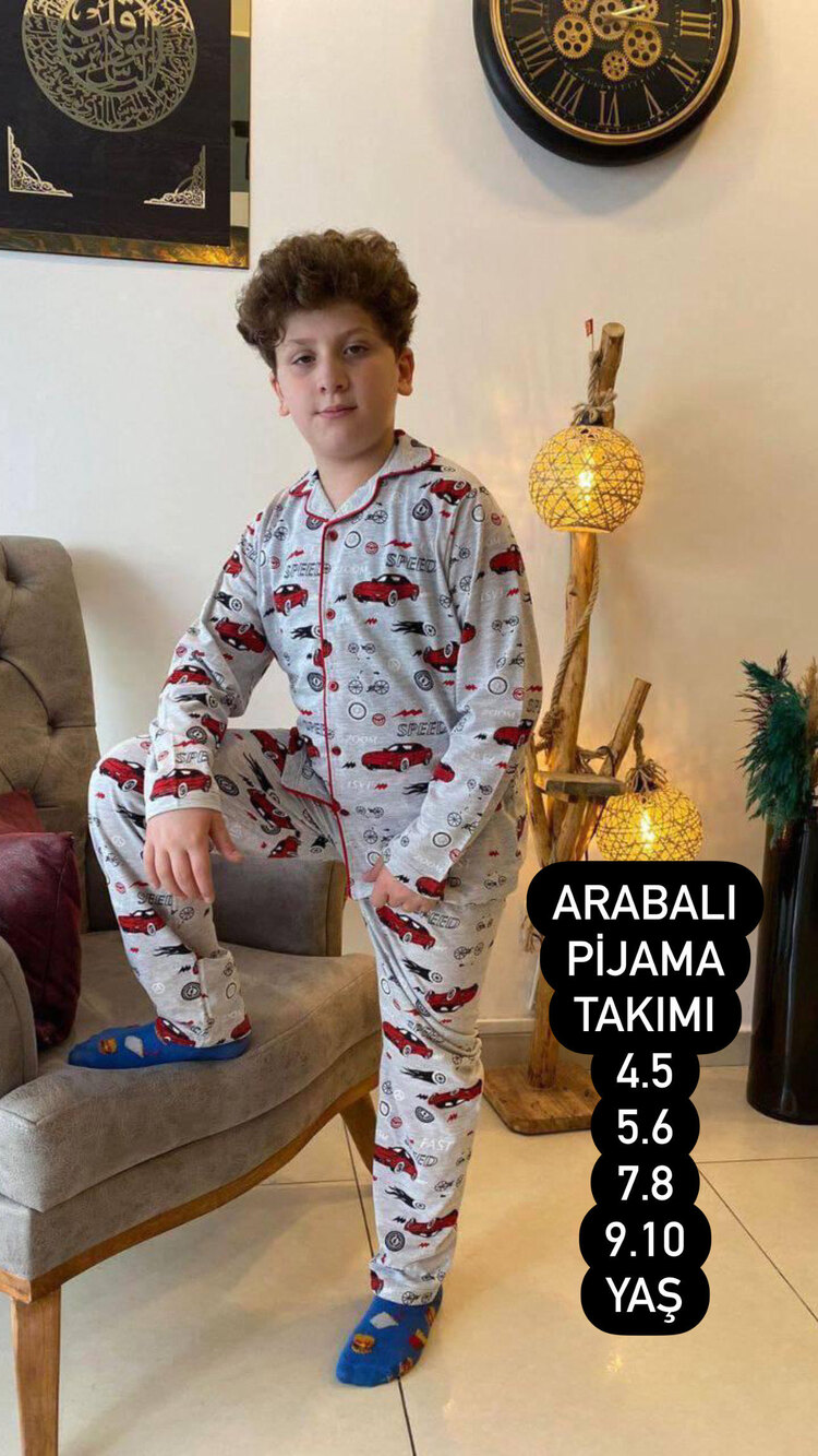 erkek çocuk pijama takımı