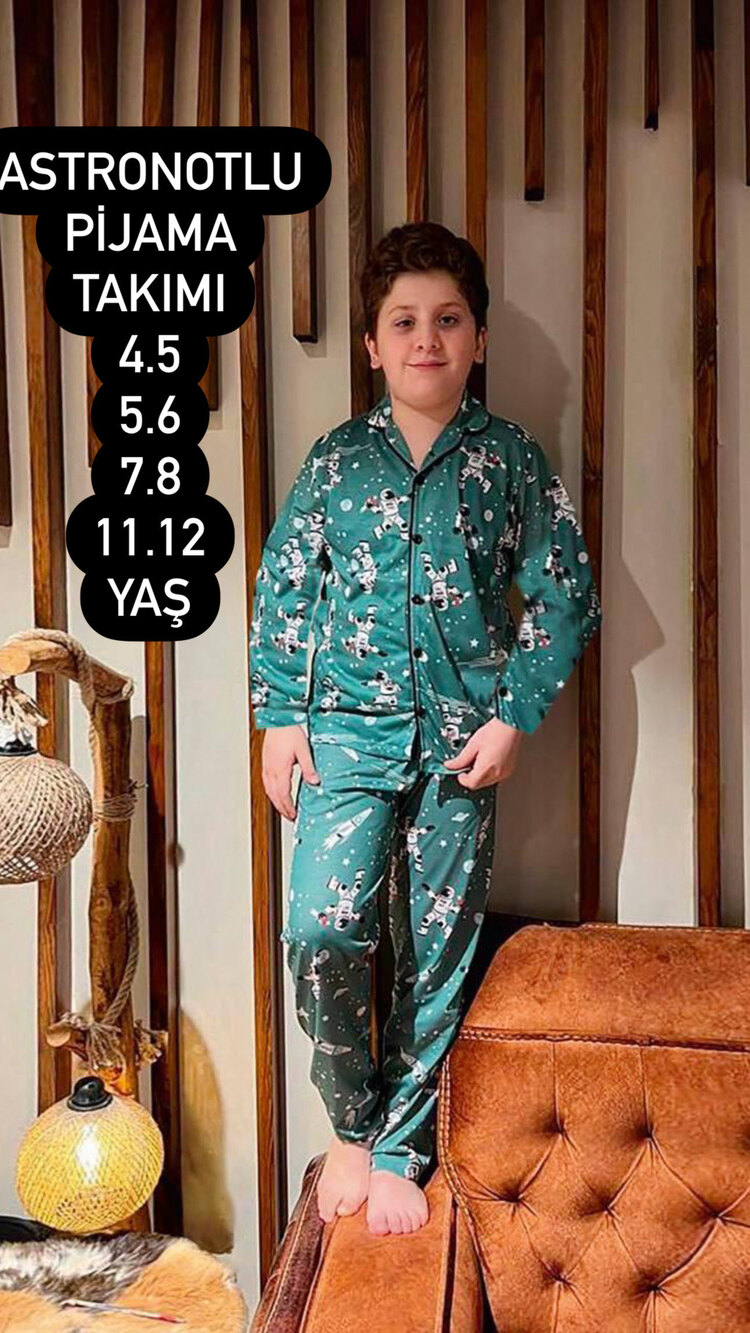 erkek çocuk pijama takımı