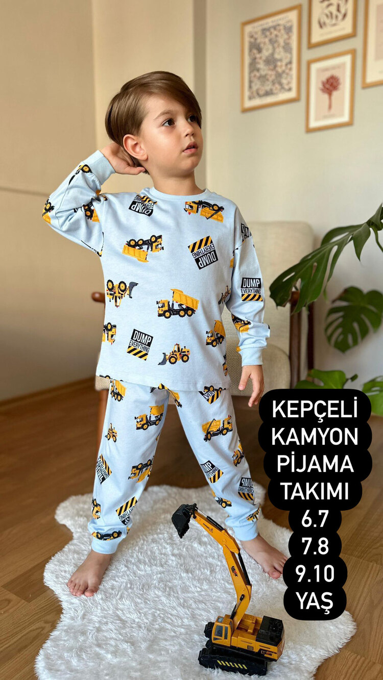 erkek çocuk pijama takımı